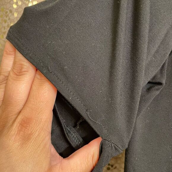 N: Philanthropy Black Long Sleeve Cutout Stretchy Bodysuit Medium - Picture 3 of 6